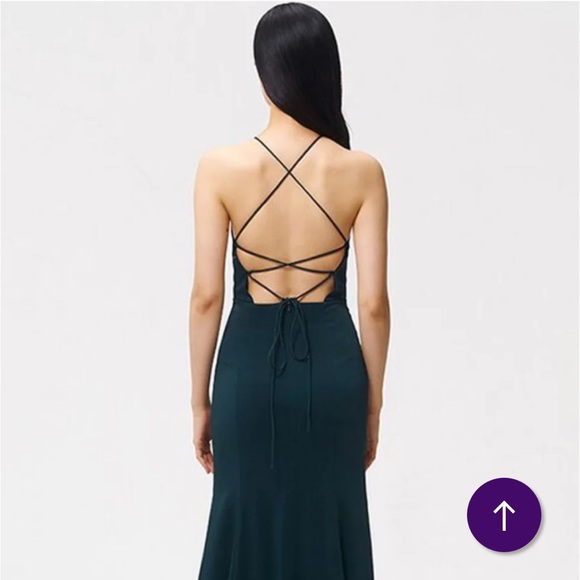 Jenny Yoo Naomi Dress in Emerald - Picture 2 of 6